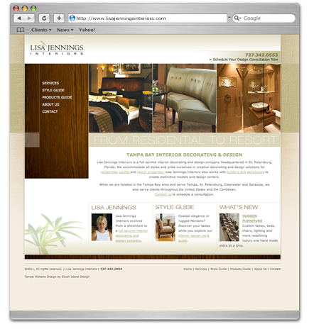 Lisa Jennings Interiors website