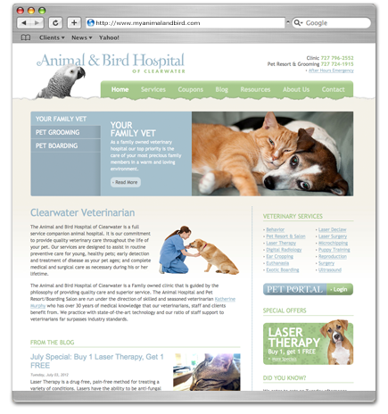 My Animal & Bird web design